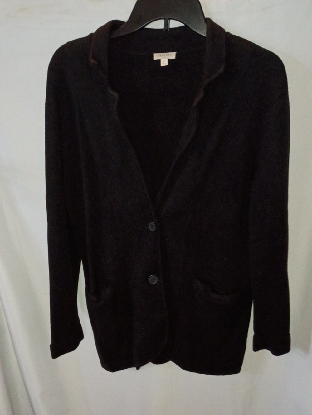 Talbots Black Women's Button-Front Cardigan with Pockets M